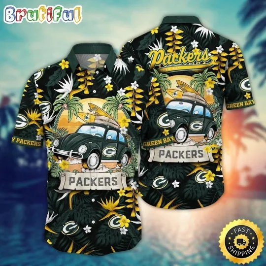 Discover Green Bay Football Team Packerss Hawaiian Shirt Button Down Unisex Adults