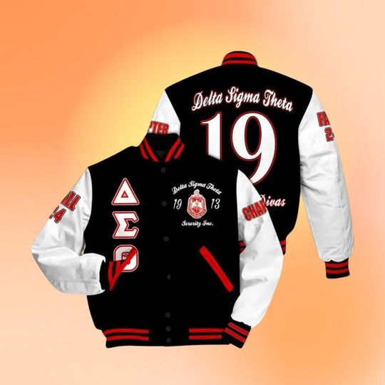 Discover Ireishprint Delta Sigma Theta Custom Chapter Varsity Jacket, Sisterhood Sorority Jacket