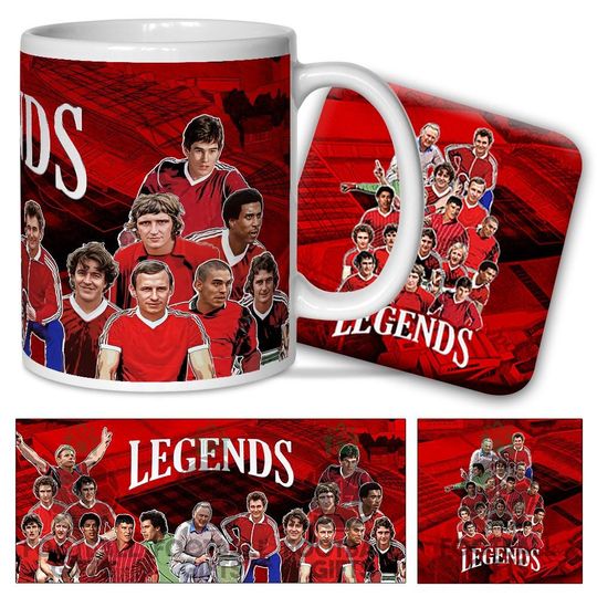 Discover Nottingham Forest Club Legends Printed Mug & Coaster Set Clough Pearce Etc Great Xmas Gift For Reds Fans Club Legends Forest Gift Set
