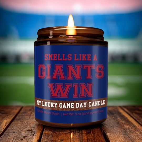 Discover Smells Like a Giants Win Candle, New York Giants Candle, Game Day Decor, Funny Giants Fan Gift, Lucky Giants Candle, Unique