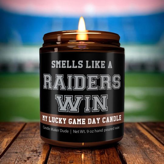 Discover Smells Like a Raiders Win Candle, Oakland Raiders Candle, Game Day Decor, Funny Raiders Fan Gift, Lucky Raiders Candle, Unique
