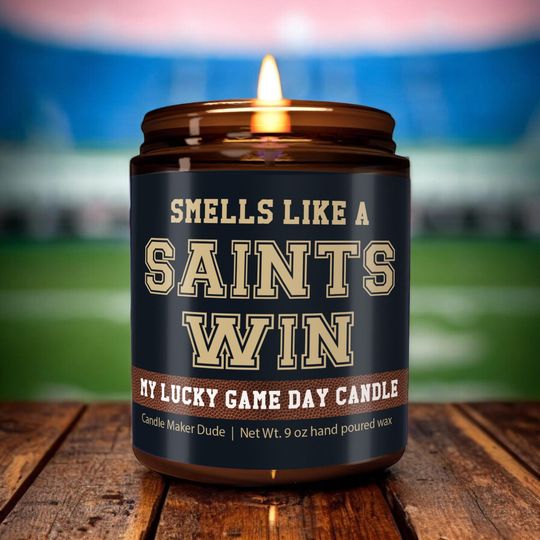 Discover Smells Like a Saints Win Candle, New Orleans Saints Candle, Game Day Decor, Funny Saints Fan Gift, Lucky Saints Candle, Unique