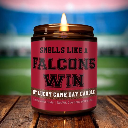 Discover Smells Like a Falcons Win Candle, Atlanta Falcons Candle, Game Day Decor, Funny Falcons Fan Gift, Lucky Falcons Candle, Unique