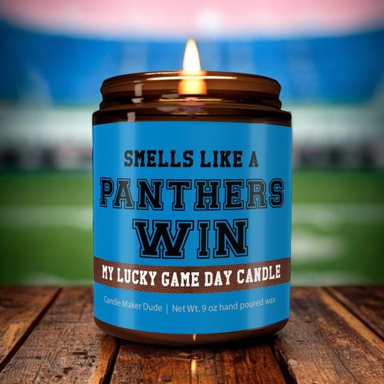 Discover Smells Like a Panthers Win Candle, Carolina Panthers Candle, Game Day Decor, Funny Panthers Fan Gift, Lucky Panthers Candle, Unique