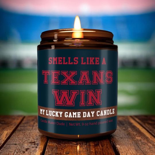 Discover Smells Like a Texans Win Candle, Houston Texans Candle, Game Day Decor, Funny Texans Fan Gift, Lucky Texans Candle, Unique