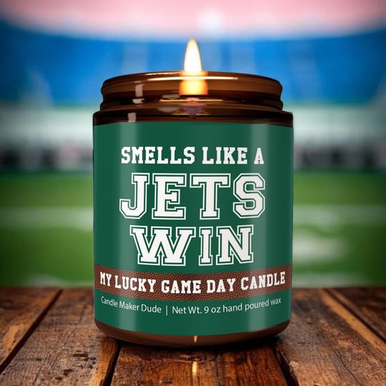 Discover Smells Like a Jets Win Candle, New York Jets Candle, Game Day Decor, Funny Jets Fan Gift, Lucky Jets Candle, Unique