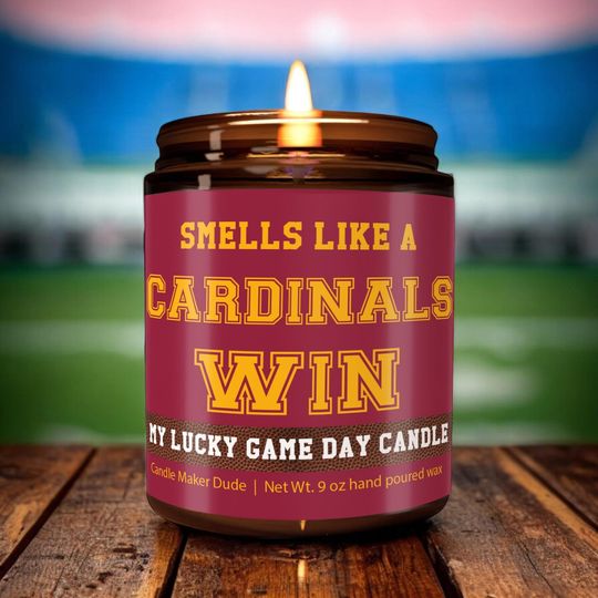 Discover Smells Like a Cardinals Win Candle, Arizonna Cardinals Candle, Game Day Decor, Funny Cardinals Fan Gift, Lucky Cardinals Candle, Unique