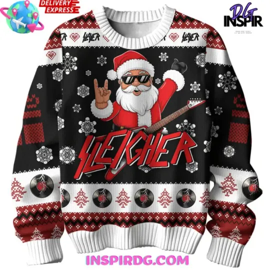 Slayer Sleigher Christmas Special Ugly Sweater InspirDG