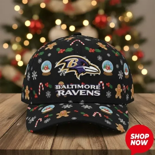 Discover Ravens With Noel Pattern Cap, Sport Cap