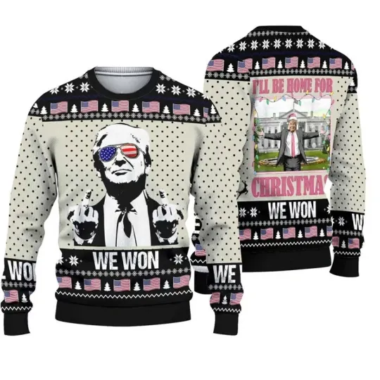 Discover Trump Xmas Ugly Sweater, Merry Christmas Great Again Funny President Gift