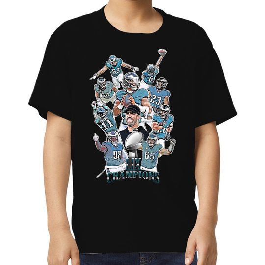 Discover Philadelphia Eagles Champions LIX 2025 Kids T-Shirt