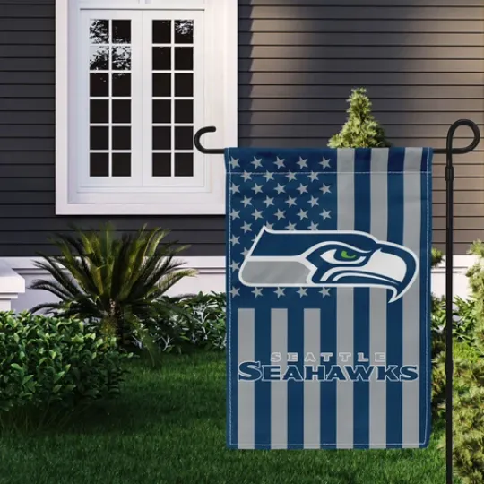 Seattle Seahawks Garden Flag, Football Fan Gift