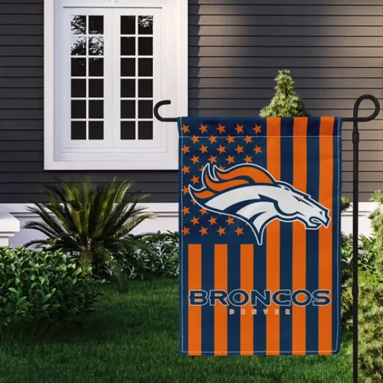 Denver Broncos Garden Flag, Football Fan Gift