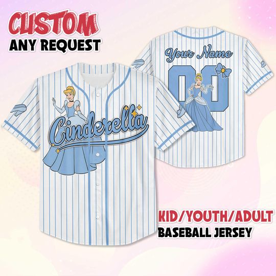 Discover Personalized Cinde Baseball Jersey, Custom Disney Cinde Baseball Shirt, Matching Disney Trip Outfit, Birthday Gift