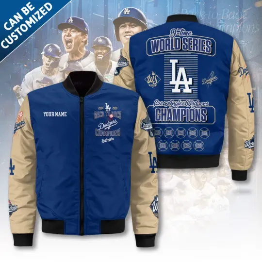 Personalized Dodgers World Series 2025 3D Bomber Jacket