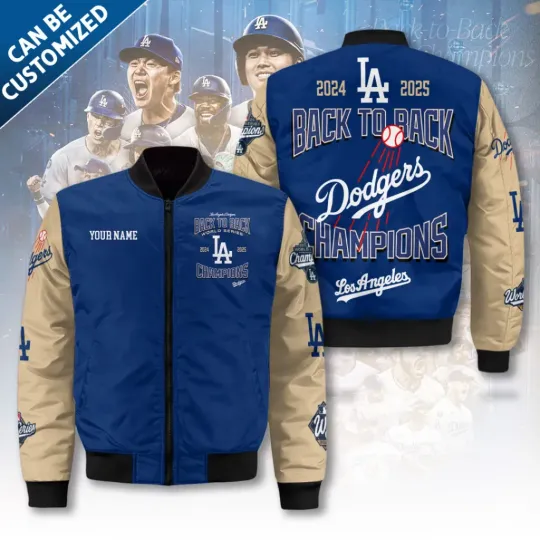 Personalized Dodgers World Series 2025 3D Bomber Jacket