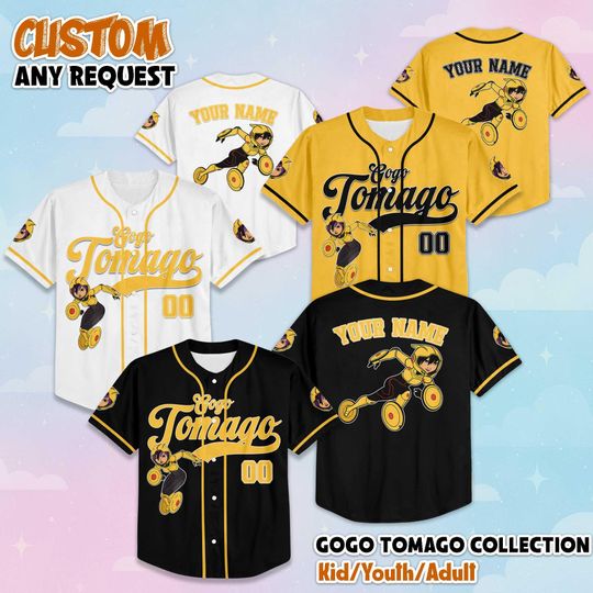 Discover Personalized GoGo Tomago Baseball Jersey, Custom Disney Big Hero 6 Baseball Shirt, Matching Disney Trip Outfit
