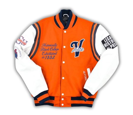 Discover Virginia State University Motto 2.0 Varsity Jacket- HBCU Letterman Jacket
