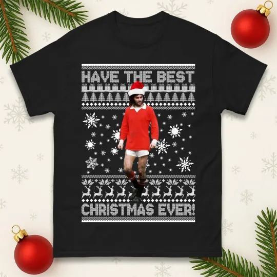 Discover George Best Christmas T-Shirt Retro Football Festive Tee