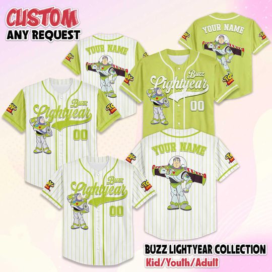 Discover Custom Buzz Lightyear Baseball Jersey, Disney Toy Story Buzz Lightyear Baseball, Matching Disney Trip Outfit, Birthday Gift