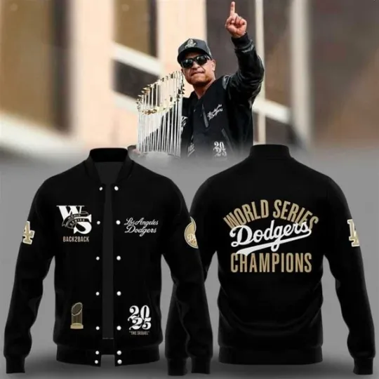Discover HOT!! Dodgers Coach Dave Roberts 2025 World Series Champions Baseball Jacket
