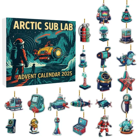 Discover Christmas Countdown Arctic Sub Lab Advent Calendar 24Day of Festive 2D Blind Box