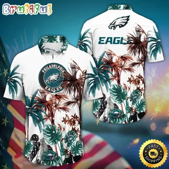 Discover Philadelphia Football Team Eagless Hawaiian Shirt Button Down Unisex Adult S-5XL
