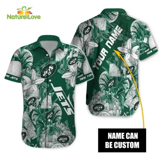 Discover New York Football Team NY Jetss Hawaiian Shirt Button Down Unisex Adults S-5XL