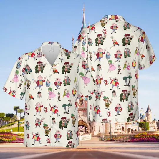 Discover Disney The Adventures of Ichabod and Mr. Toad cartoon hawaiian shirt