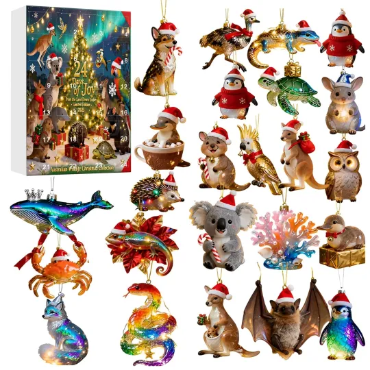 Discover Christmas Countdown Blind Box Giving To Family Who Love Animals 2D Flat Sets