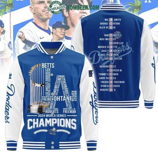 Dodgers Big LA 2024 Champions Baseball Jacket, S-5xl, Christmas Gift