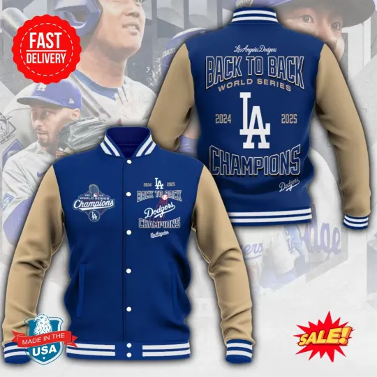 Discover Los Angeles Dodger Baseball Jacket Poly Reprint 2025