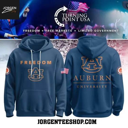 Auburn Tiger University Campus Freedom Charlie Kirk 2025 Hoodie 3D