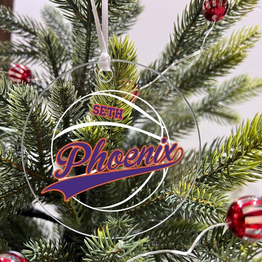 Discover Personalized Basketball Sports Team Acrylic Ornament - Christmas Tree Hanging Decoration