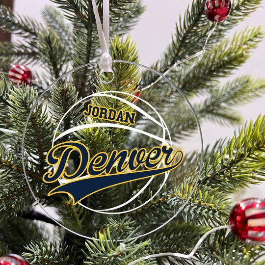 Discover Personalized Basketball Team Acrylic Ornament - Christmas Keepsake
