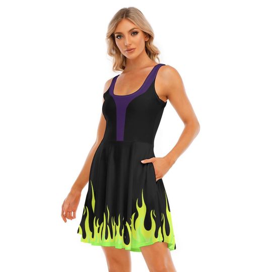 Maleficent Skater Dress, Villain Cosplay, Halloween Costume