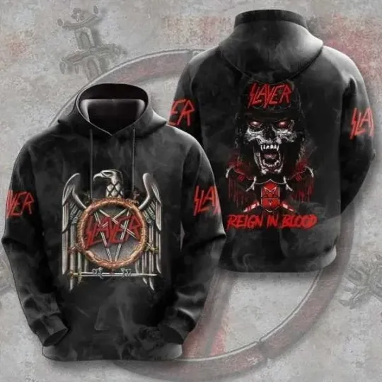 Slayer Band Reign In Blood 3D Print 3D Hoodie