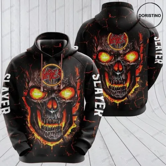 Discover Slayer Rock Band 3D Hoodie For Unisex Gift For Rock Fans