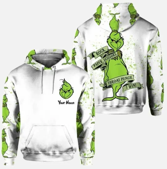 Discover funny character Merry Christmas All Over Print 3D Hoodie