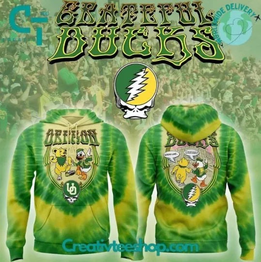 Oregon Special Edition Grateful Ducks Dead 3D All Over Print Hoodie