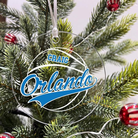 Discover Personalized Basketball Sports Team Acrylic Ornament - Christmas Tree Decor - Orlando