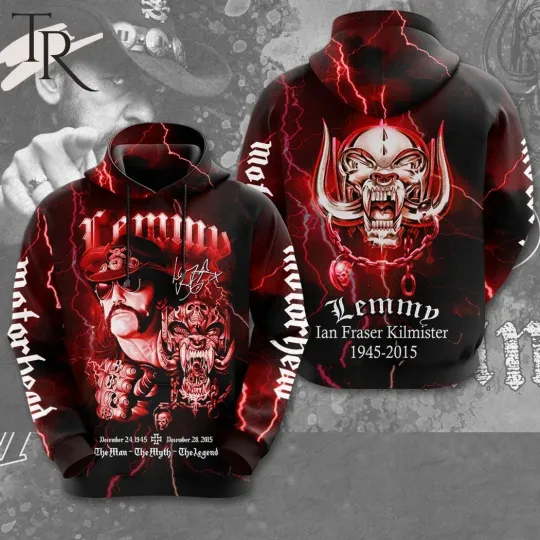 Lemmy Kilmister Motorhead All Over Printed 3D Hoodie Motorhead Band