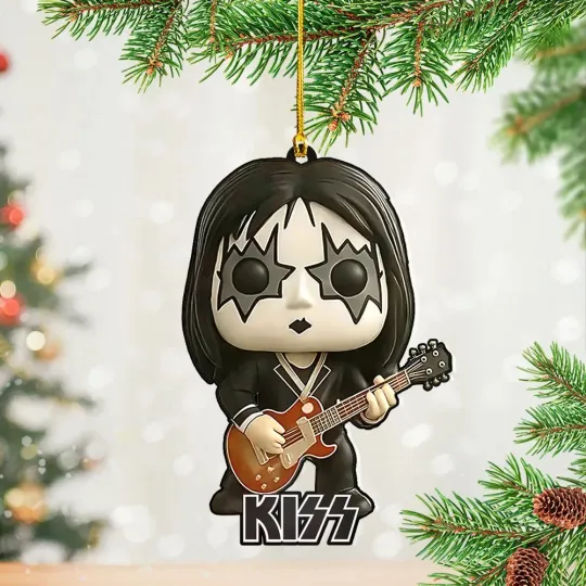 Discover Ace Frehley KISS 2025 2-sided Acrylic Christmas Ornament Gift 2D FLAT Acrylic