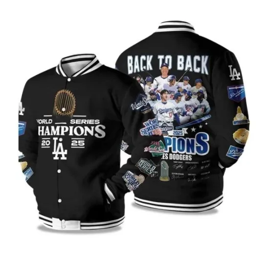 Discover Los Angeles Dodger World Series Champions 2025 Back To Back Jacket