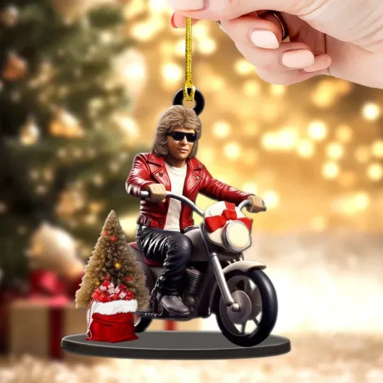 Discover Bon Jovi 2-sided Acrylic Ornament FANS GIFT FOR HANGING TREE XMAS