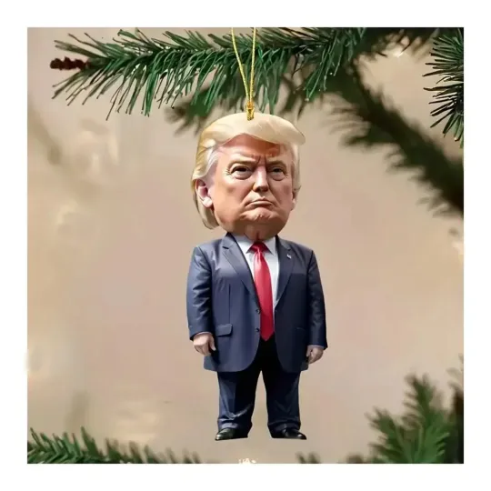 Discover FUNNY CHRISTMAS ORNAMENT Undoubtedly ICONIC Trump Ornament - 2D Flat Acrylic