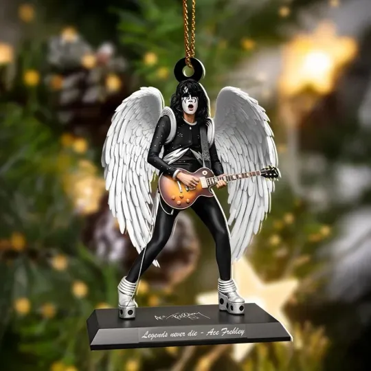 Discover 2025 Ace Frehley 2D Flat Christmas Acrylic Ornament, Xmas Gift Stocking Stuffer