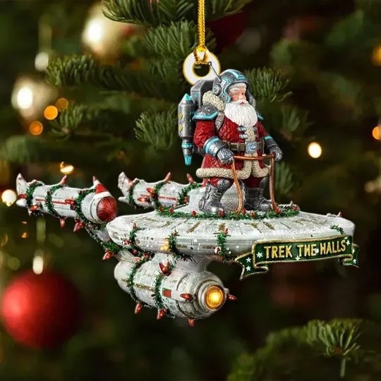 Discover 2025 star treks FLAT Acrylic Ornament Christmas Gift For Hanging Tre