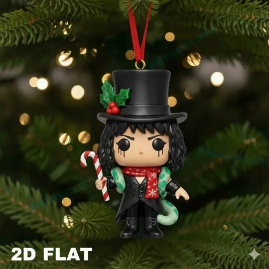 Discover Alice Cooper 2D Flat Hanging Tree Xmas Gift For Fans 2025 Acrylic