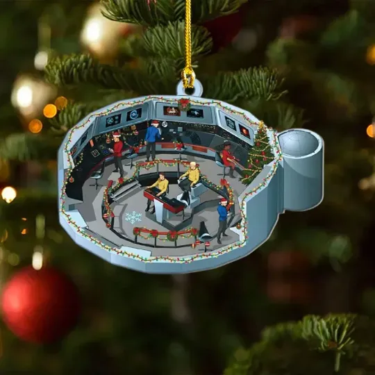 Discover star treks 2-sided Acrylic Ornament GIFT FOR FANS FOR XMAS HANGING